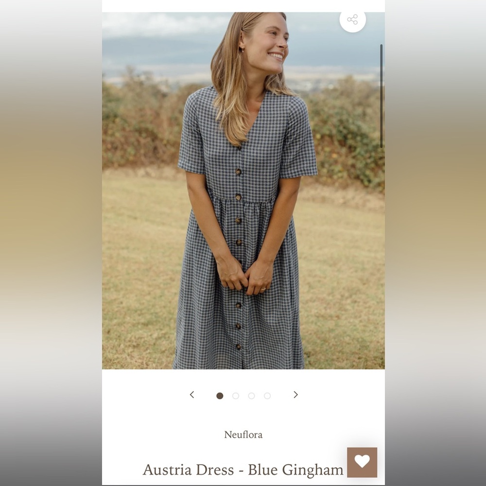 Neuflora Austria Dress - Blue Gingham